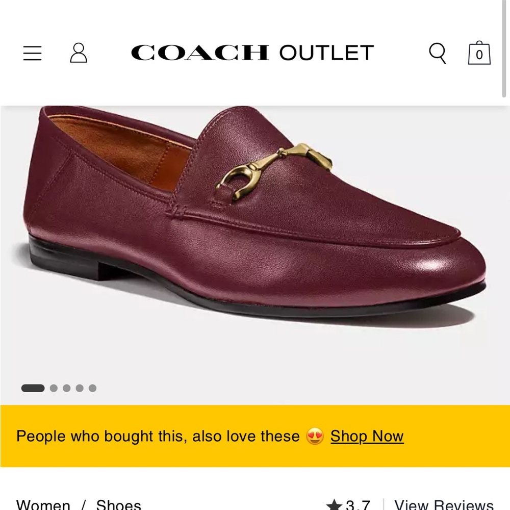 NWT coach Haley loafer wine size 8